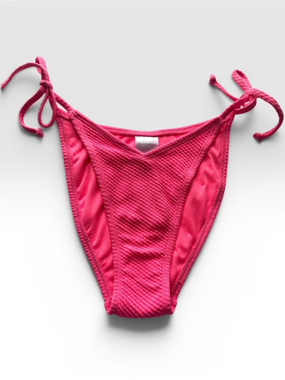 Xhilaration Target Brand Neon Pink Tie-Side Bikini Bottoms Small